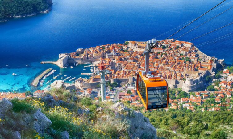 Le téléphérique de Dubrovnik, Croatie