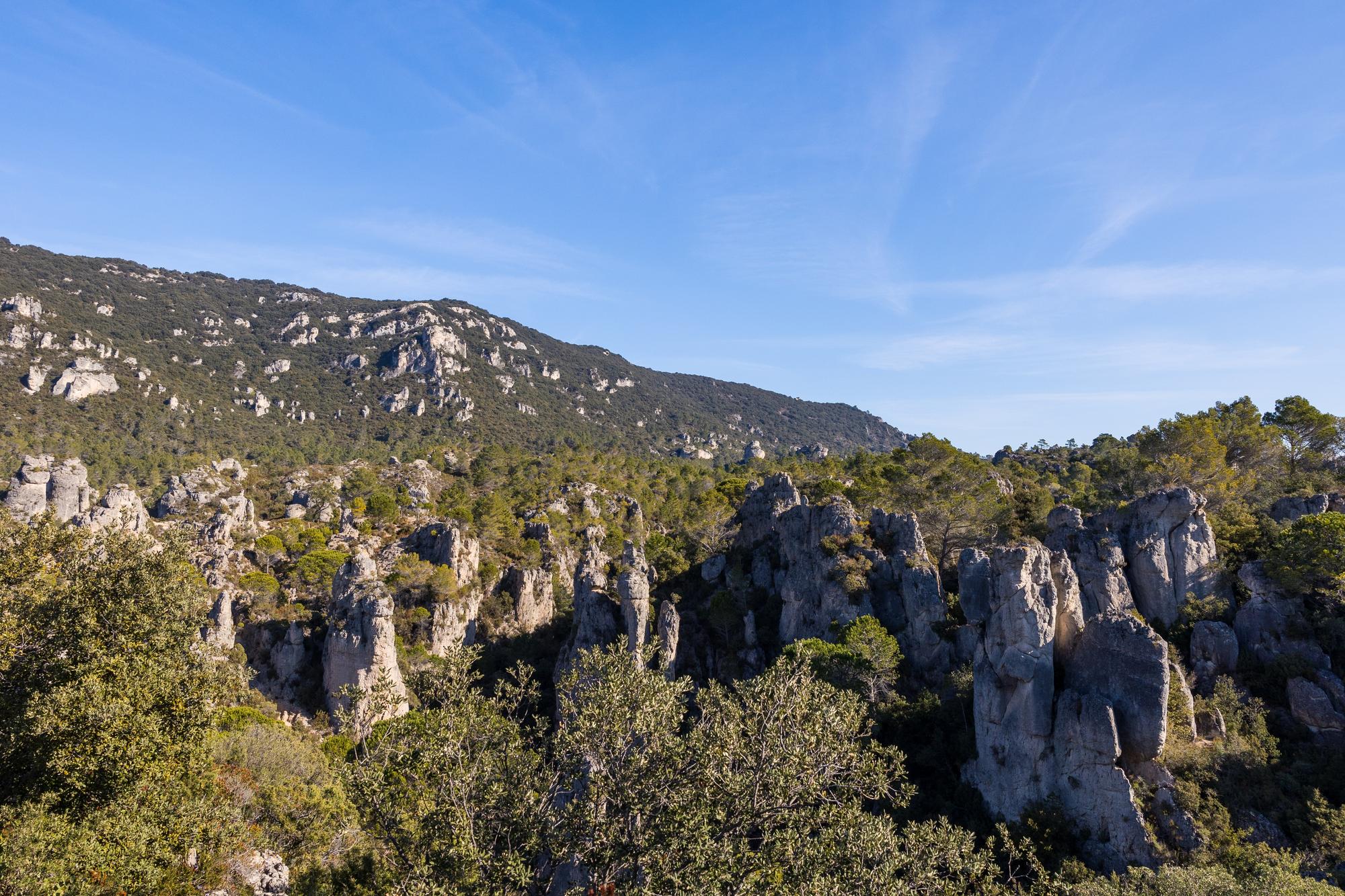 Les formations rocheuses du cirque de Mourèze