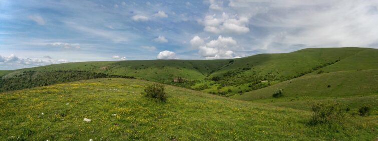 Les paysages du mont Subasio en Ombrie, Italie