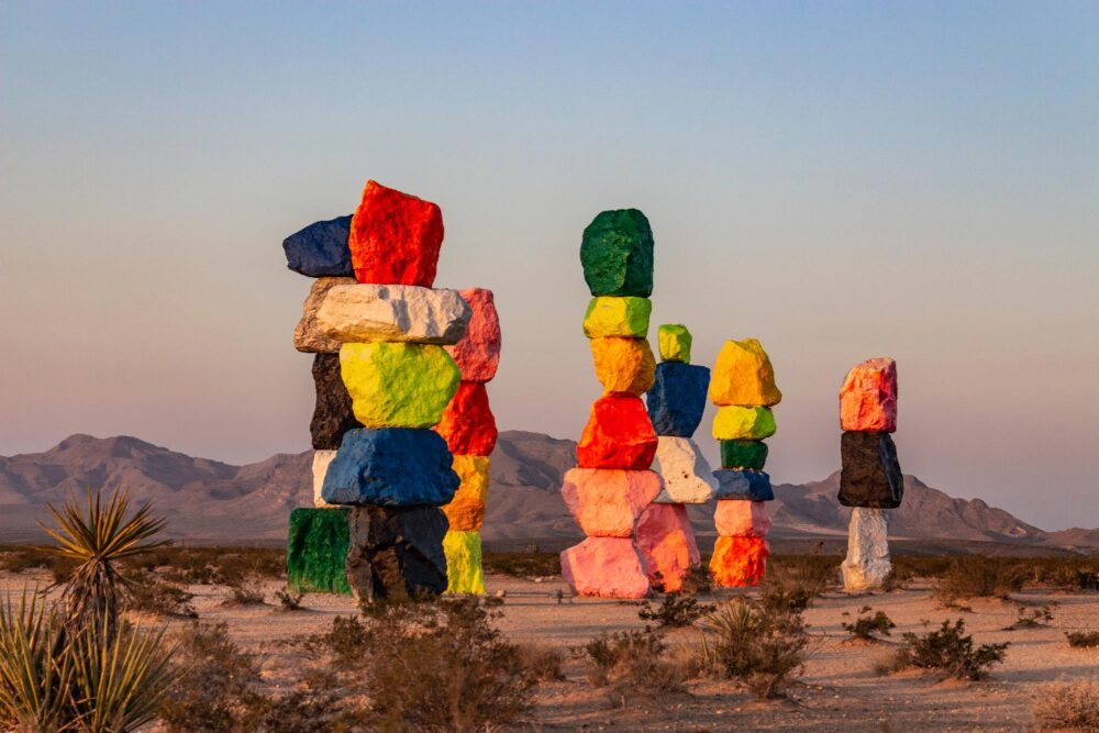 Seven Magic Mountains à Las Vegas dans le Nevada, États-Unis