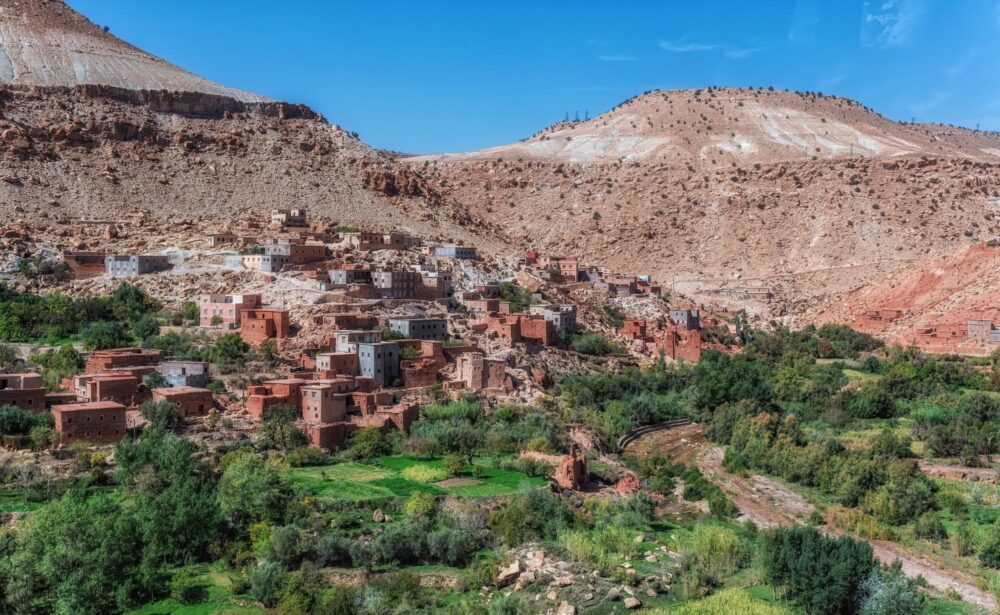 Vallée de l'Oukaïmeden dans le Haut Atlas, Maroc