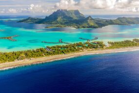 Vue aérienne de Bora Bora, Polynésie française
