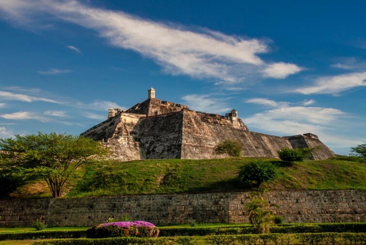 Vue du château de San Felipe à Carthagène, Colombie