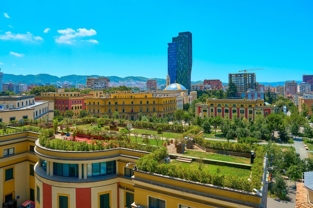 Vue sur Blloku à Tirana