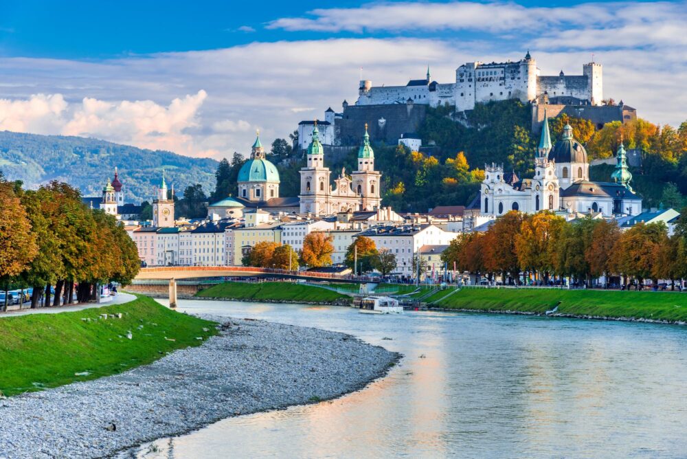 Vue sur Salzbourg et la forteresse de Hohensalzburg