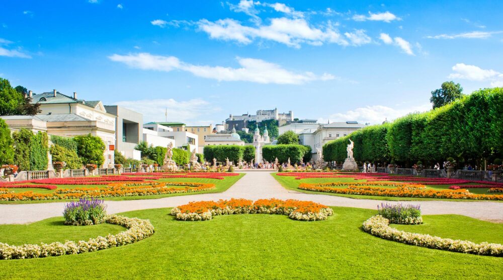 Vue sur les jardins du Palais Mirabell