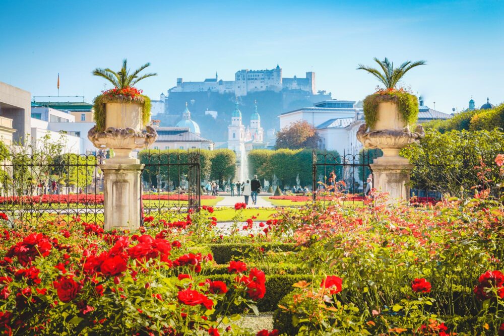 Vue sur les jardins du Palais Mirabell