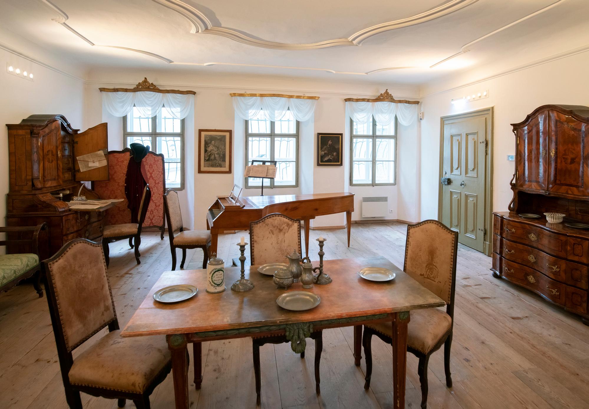 Vue sur l'intérieur de la maison natale de Mozart