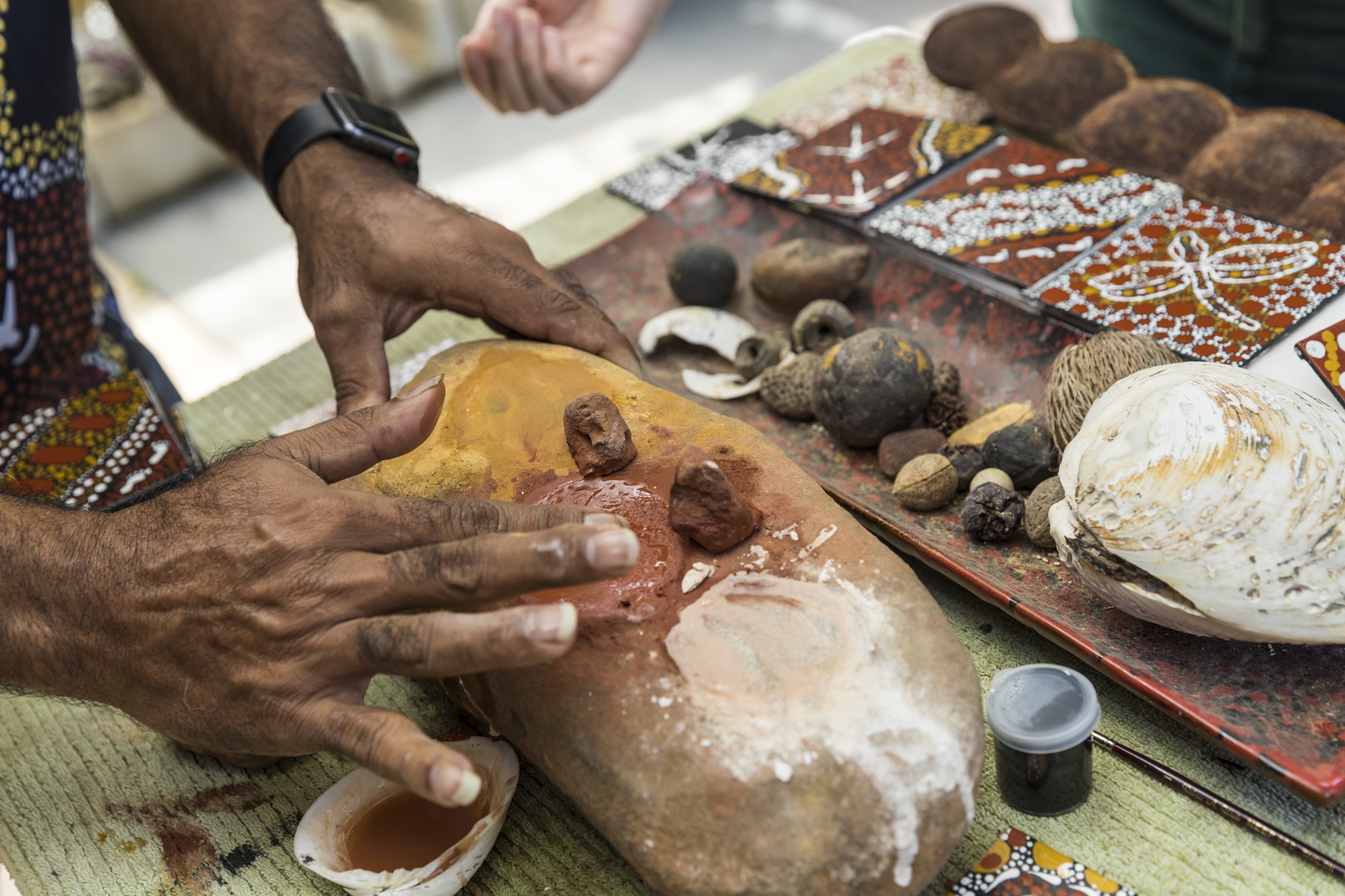 Paint with traditional ochre, Far North Queensland