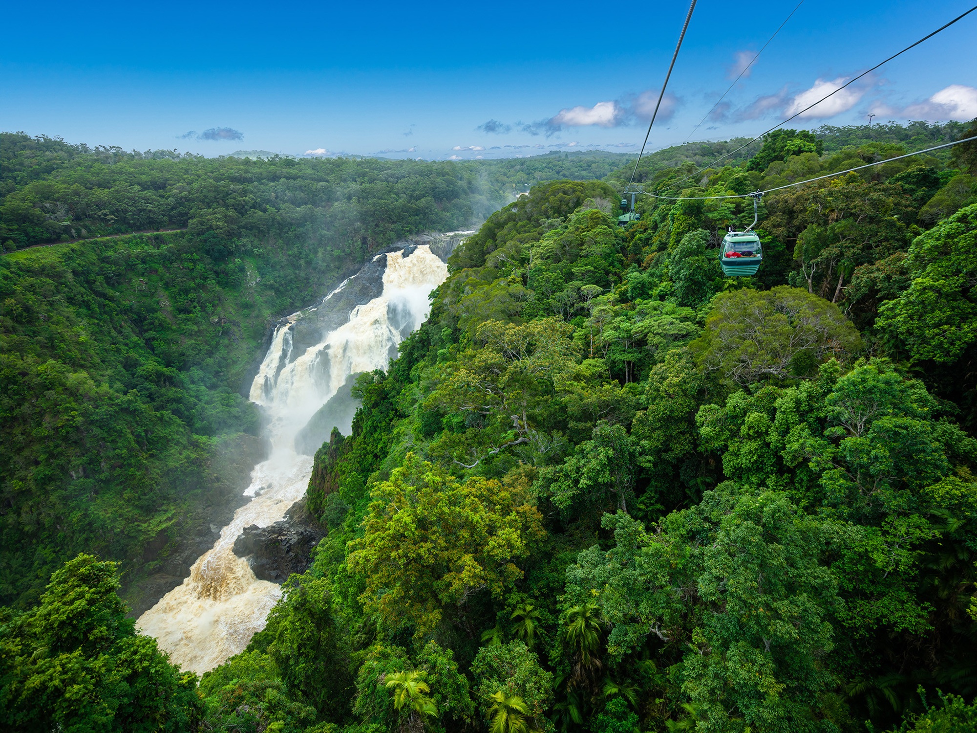 Barron Falls with Skyrail Rainforest Cableway, Tropical North Queensland