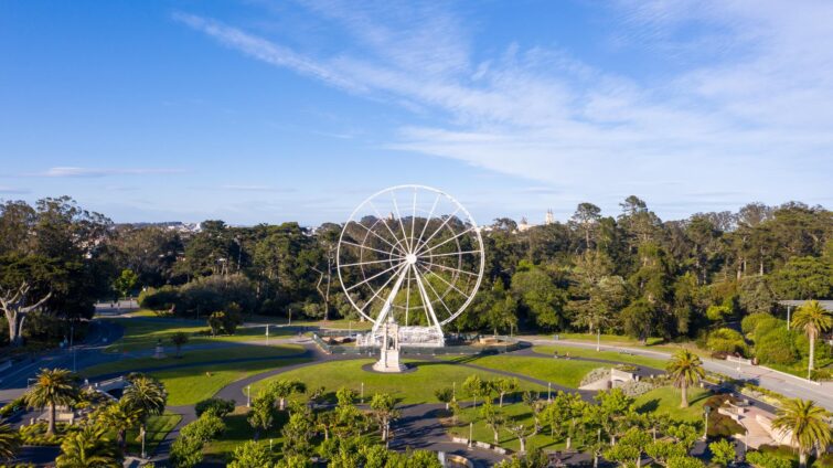 photographie aérienne de golden gate park