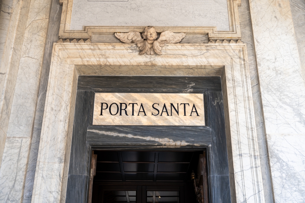 porte Sainte Vatican, Pape
