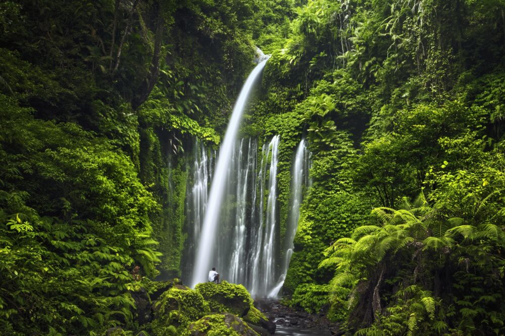 Cascades de Tiu Kelep à Lombok, Indonésie
