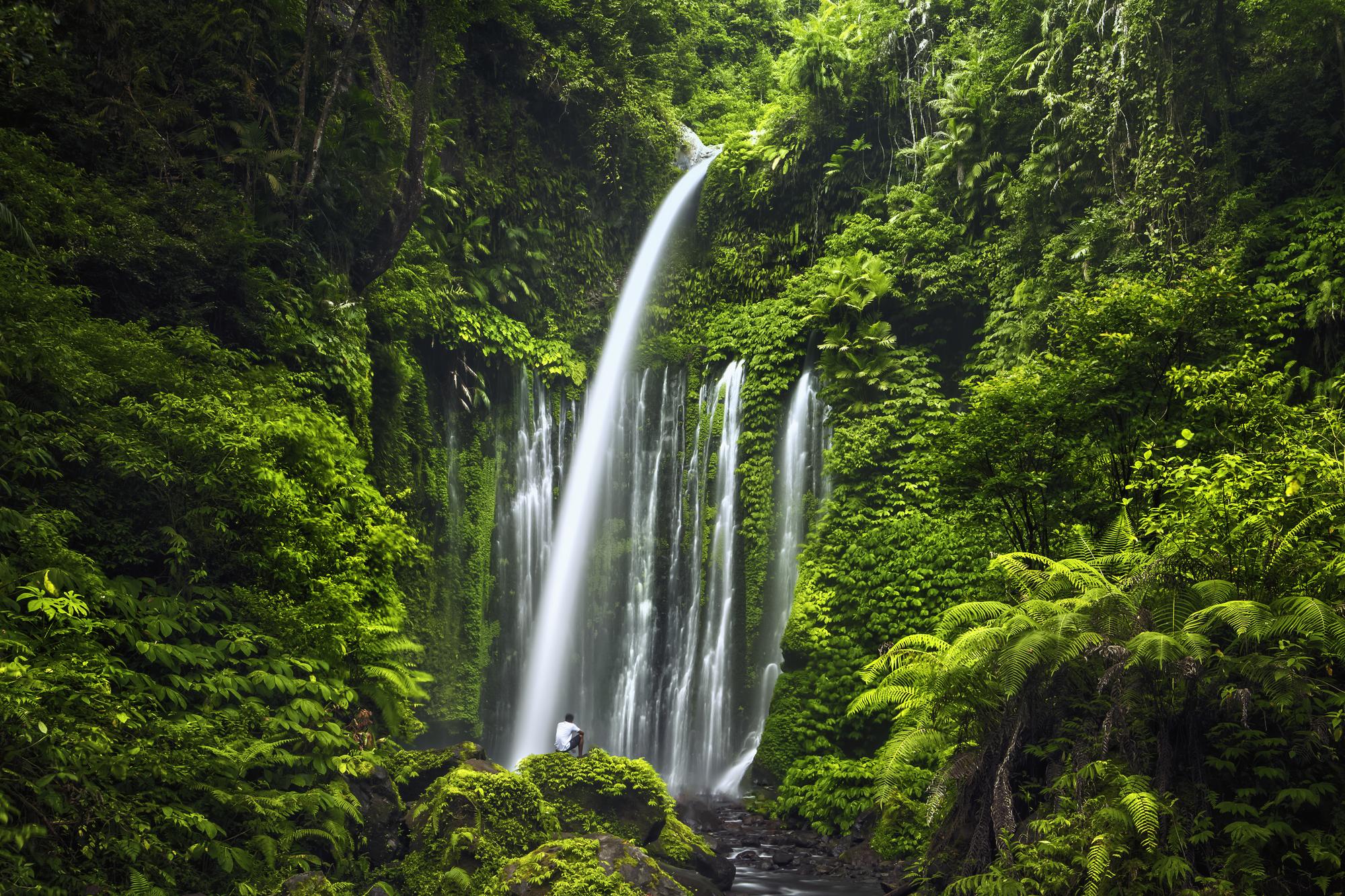 Cascades de Tiu Kelep à Lombok, Indonésie