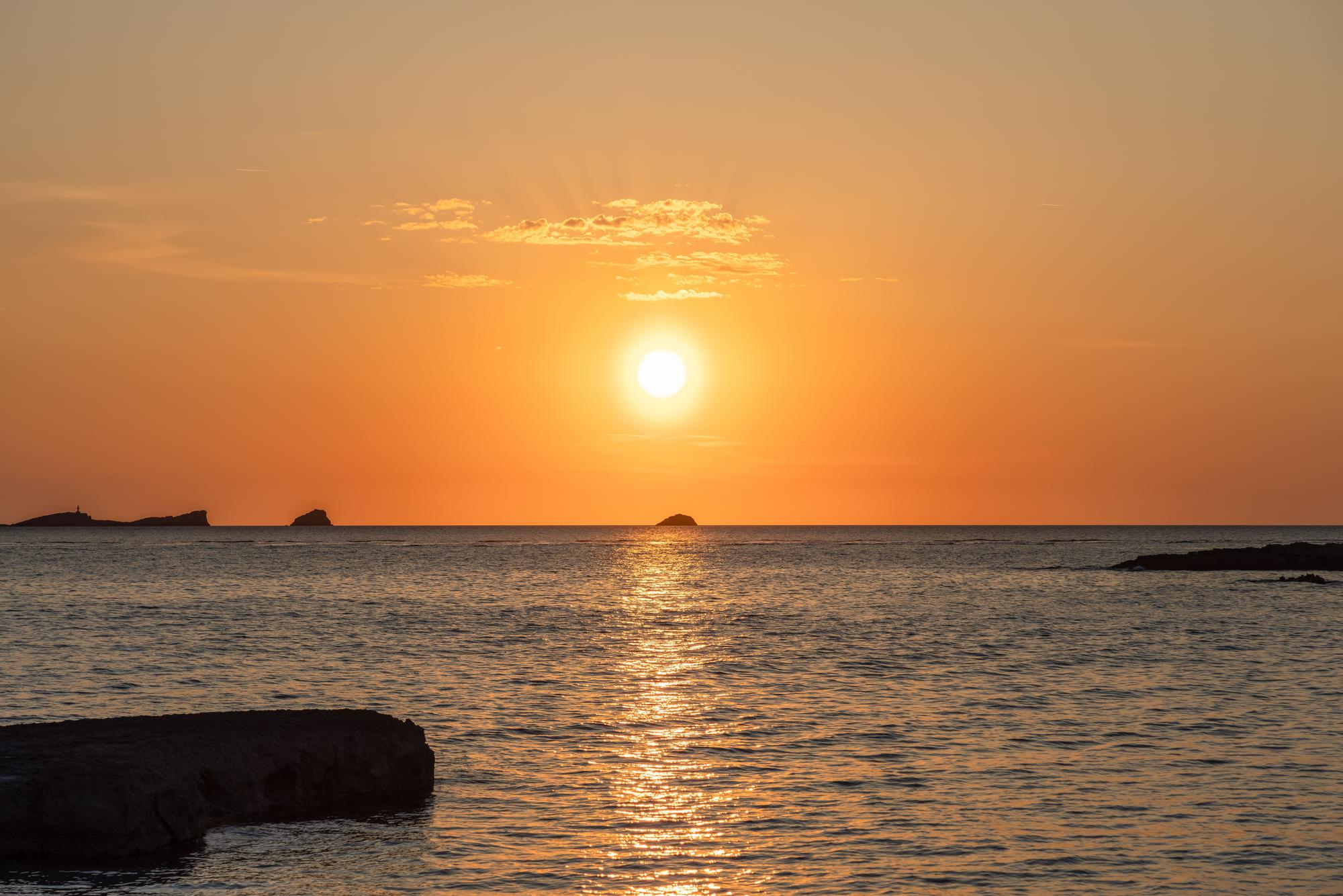 Coucher de soleil à Cala Comte, Ibiza