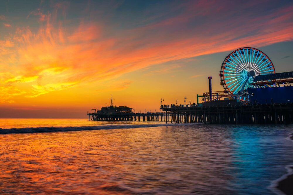 Coucher de soleil à Santa Monica