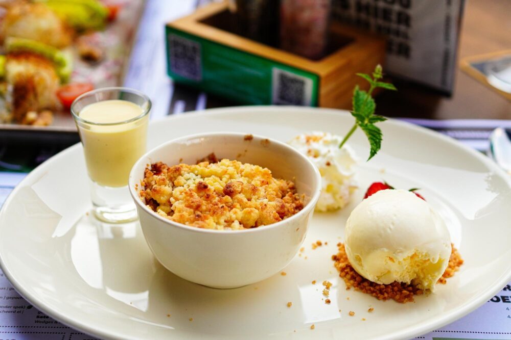 Crumble avec de la glace