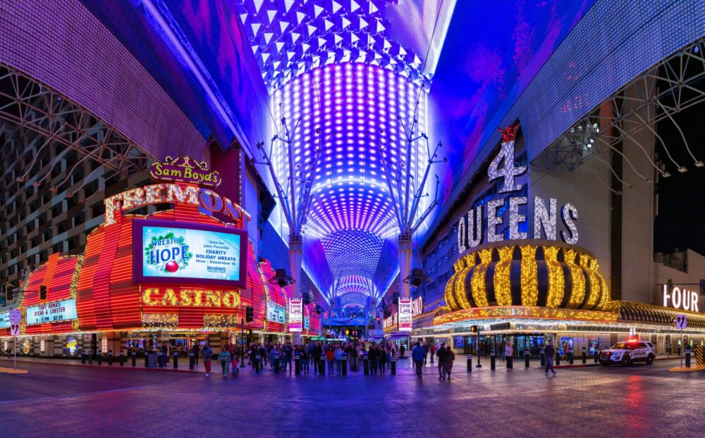 Fremont Street à Las Vegas dans le Nevada, États-Unis