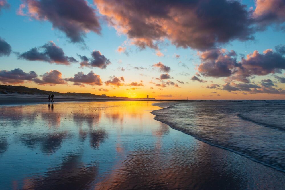 La plage d’Ostende près de Bruges, Belgique