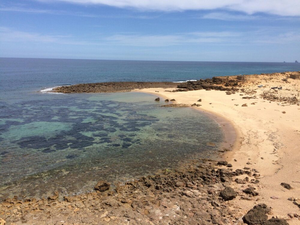 La plage de Cap Serrat, Tunisie