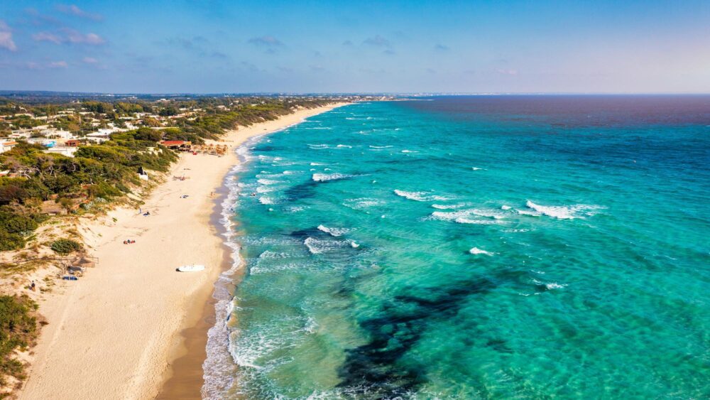 La plage de Punta Prosciutto
