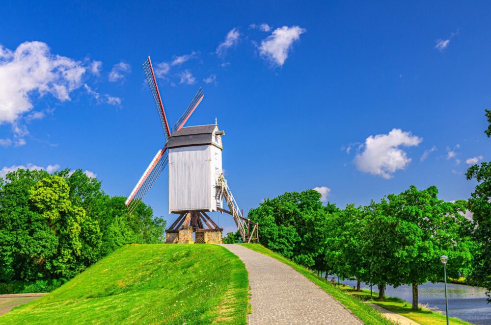 Le moulin Sint-Janshuis à Bruges, Belgique