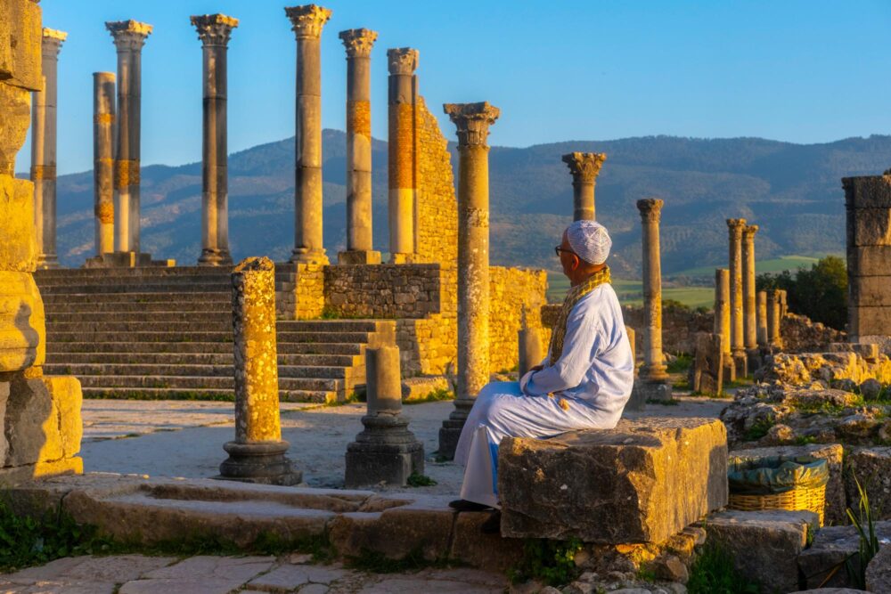 Le site archéologique de Volubilis près de Fès, Maroc