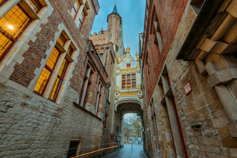 Les ruelles du centre historique de Bruges, Belgique