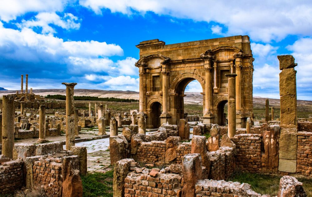 Les ruines romaines de Timgad, Algérie
