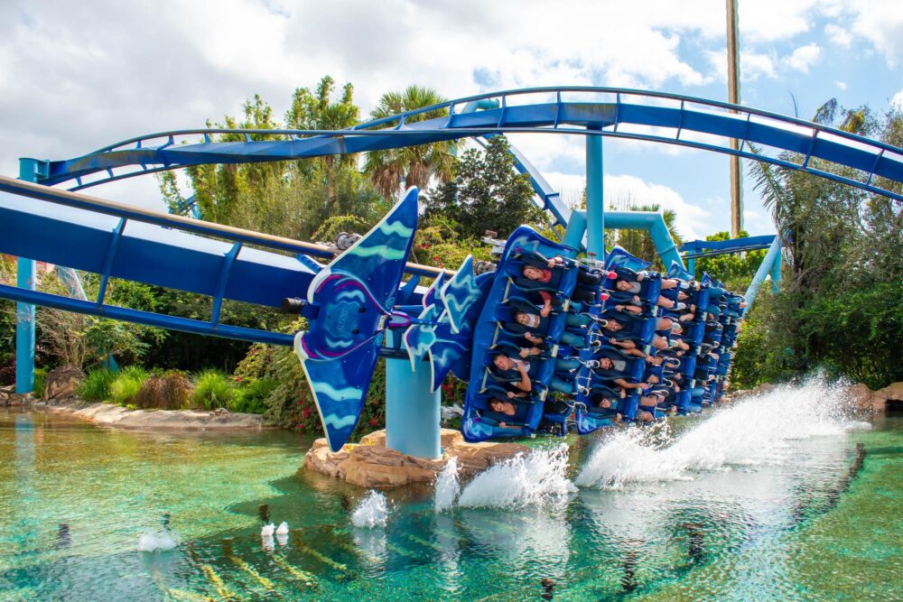 L'incroyable attraction Manta Ray à SeaWorld Orlando en Floride