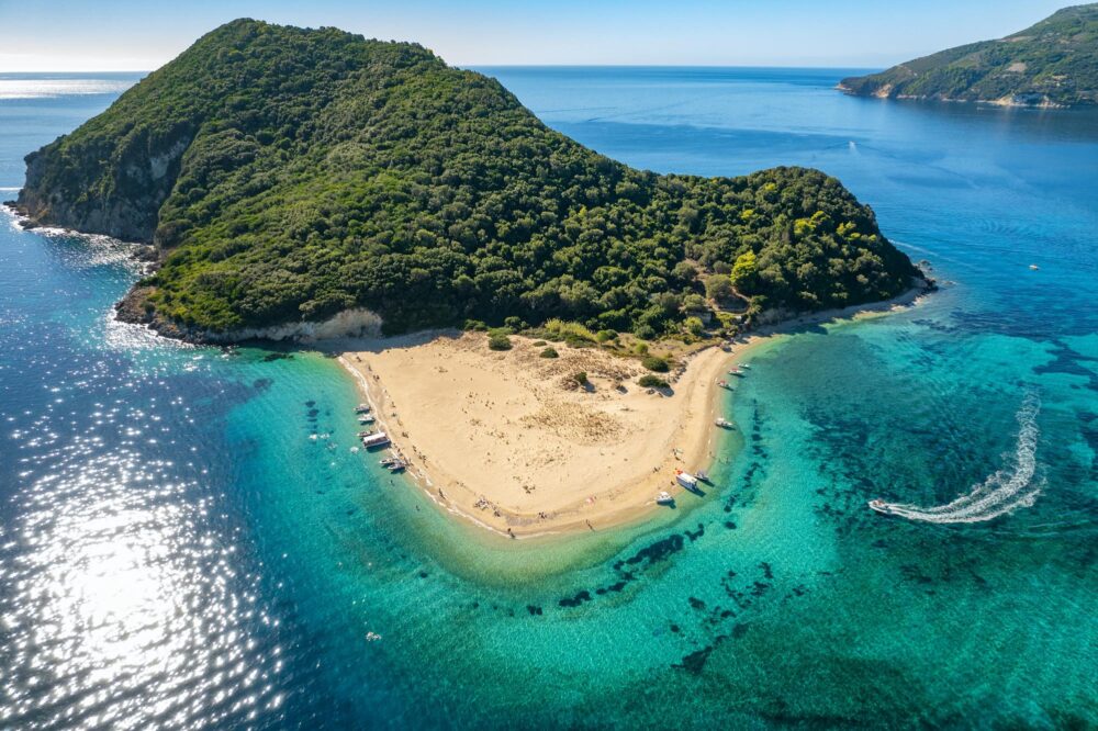 Marathonisi dans le parc national marin de Zakynthos
