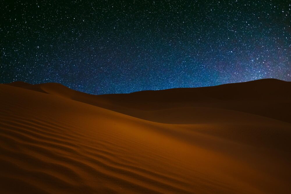 Nuit à la belle étoile en plein désert, Tunisie