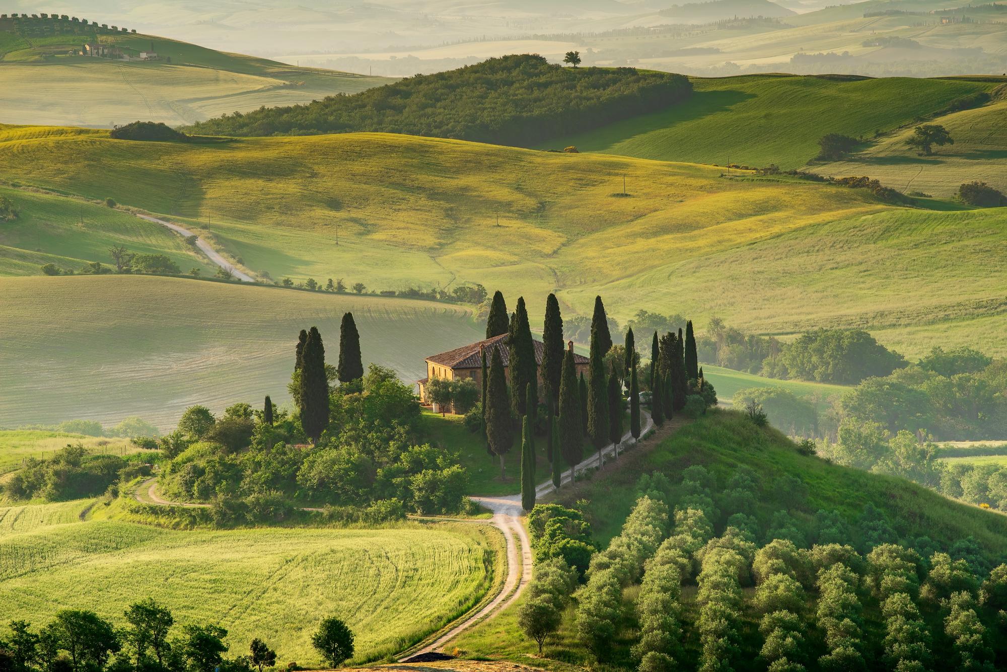 Paysage du Val d’Orcia en Toscane
