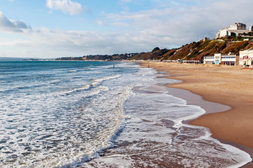 Plage de Bournemouth, Angleterre