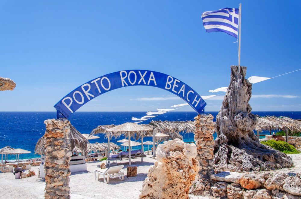 Plage de Porto Roxa à Zakynthos