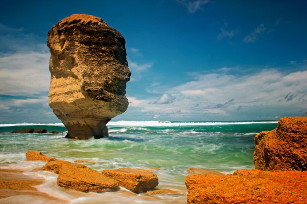 Plage de Tanjung Aan à Lombok, Indonésie