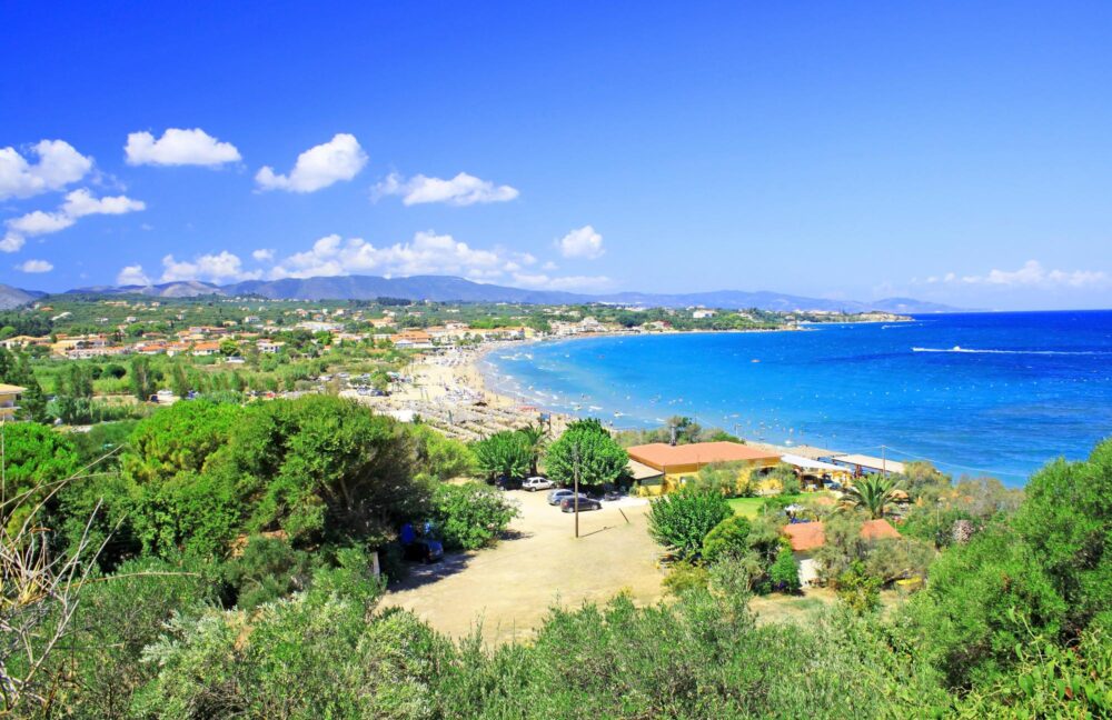 Plage de Tsilivi à Zakynthos