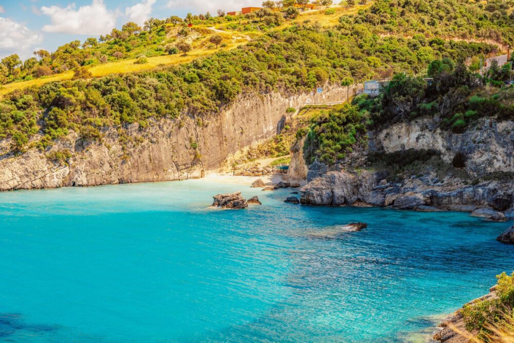 Plage de Xigia à Zakynthos