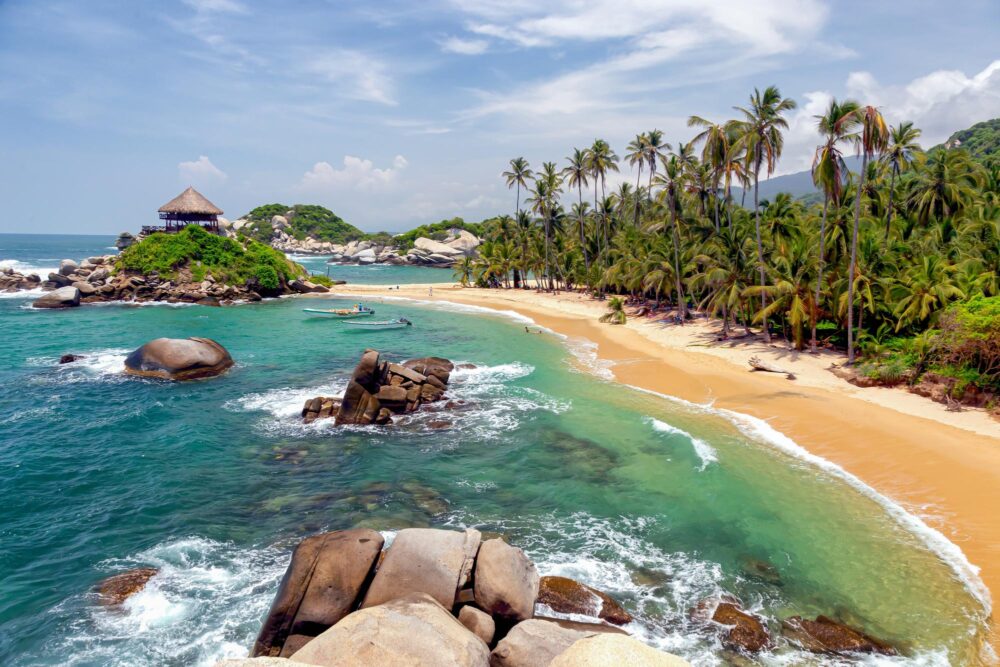 Plage du parc national Tayrona en Colombie