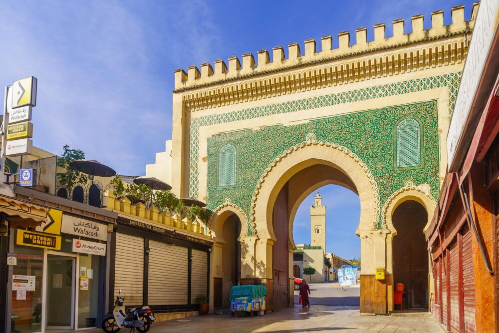 Porte Bab Boujloud à Fès, Maroc