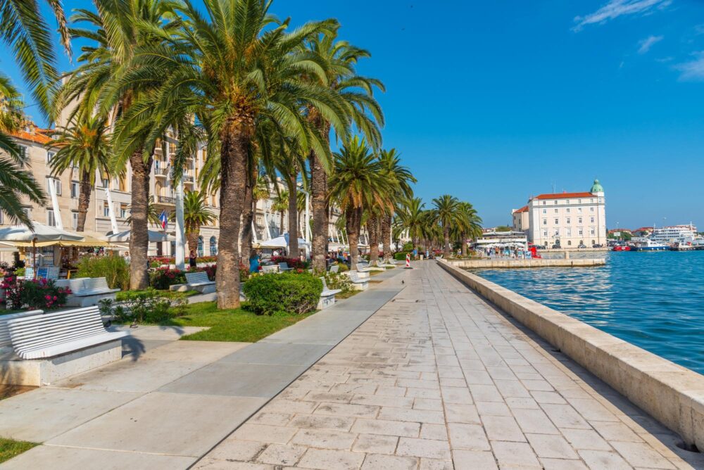 Promenade de La Riva en bord de mer à Split