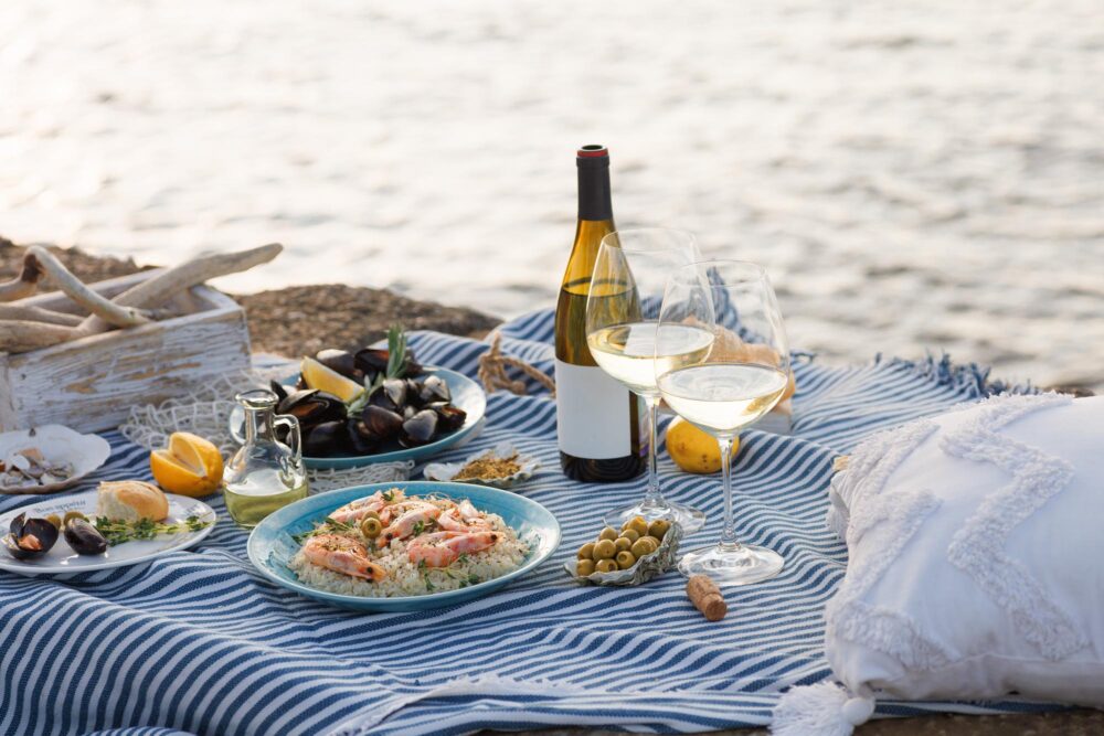 Repas de fruits de mer à Mykonos