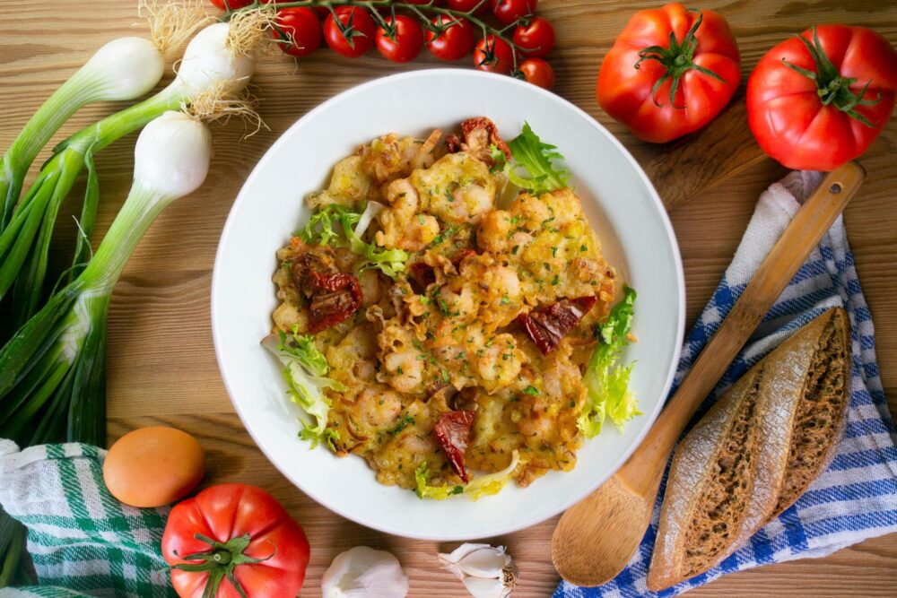 Tortilla de camarones