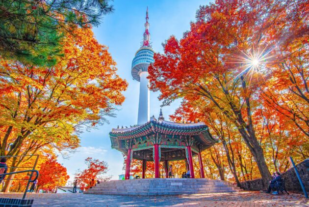 Tour et pavillon de Namsan à Séoul