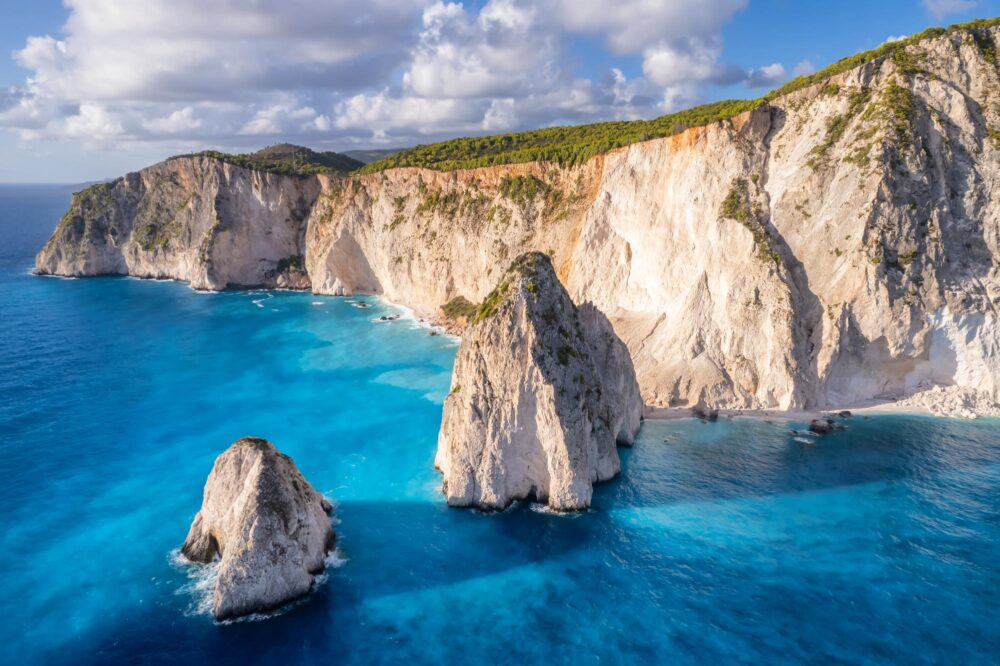 Vue des falaises de Keri à Zakynthos