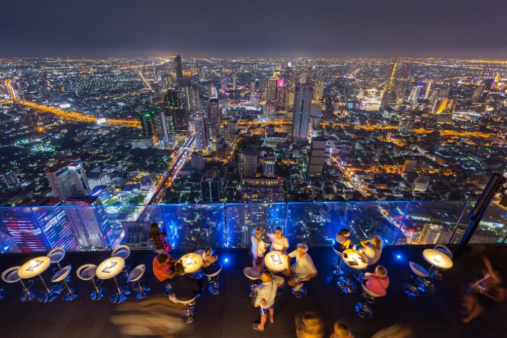 Vue sur Bangkok depuis un rooftop