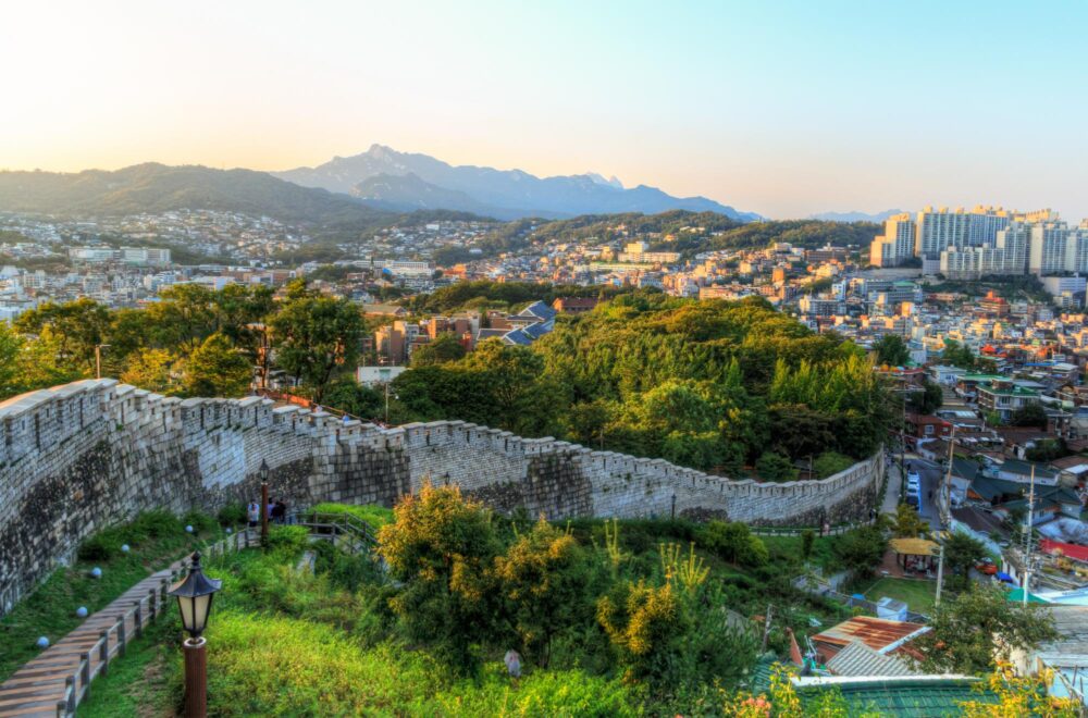 Vue sur la forteresse de Séoul