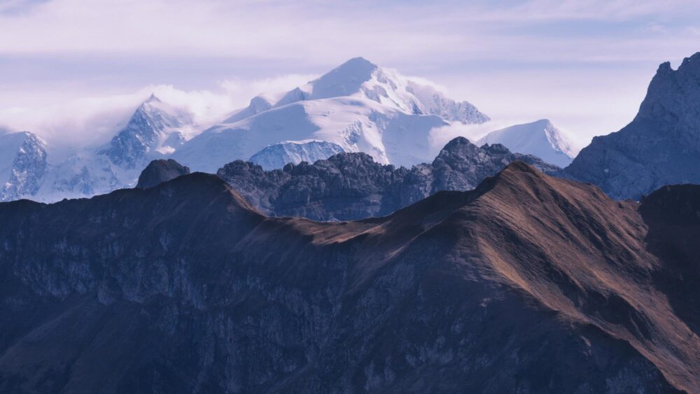 Vue sur le Mont Blanc depuis le Col de Balafrasse
