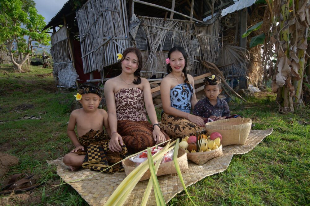 famille balinaise, Indonésie