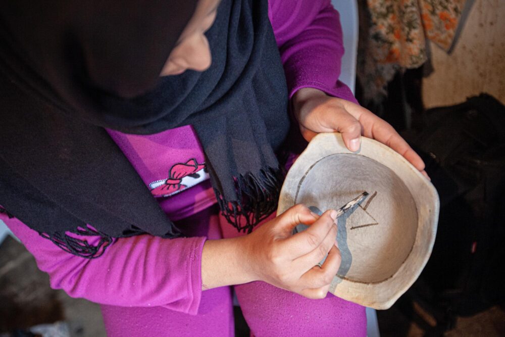 Atelier de poterie à Nefta, Tunisie